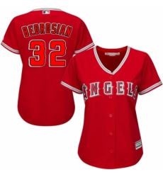 Women's Majestic Los Angeles Angels of Anaheim #32 Cam Bedrosian Authentic Red Alternate MLB Jersey