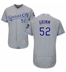 Men's Majestic Kansas City Royals #52 Justin Grimm Grey Road Flex Base Authentic Collection MLB Jersey