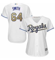 Women's Majestic Kansas City Royals #64 Burch Smith Replica White Home Cool Base MLB Jersey