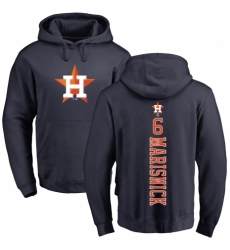 MLB Nike Houston Astros #6 Jake Marisnick Navy Blue Backer Pullover Hoodie