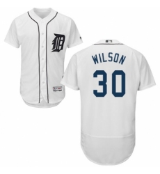 Men's Majestic Detroit Tigers #30 Alex Wilson White Home Flex Base Authentic Collection MLB Jersey