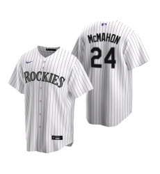 Men's Nike Colorado Rockies #24 Ryan McMahon White Home Stitched Baseball Jersey