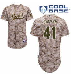 Men's Majestic Cincinnati Reds #41 Tom Seaver Replica Camo Alternate Cool Base MLB Jersey