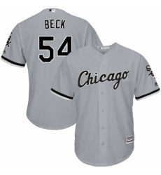 Youth Majestic Chicago White Sox #54 Chris Beck Authentic Grey Road Cool Base MLB Jersey