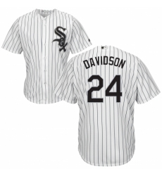 Youth Majestic Chicago White Sox #24 Matt Davidson Replica White Home Cool Base MLB Jersey