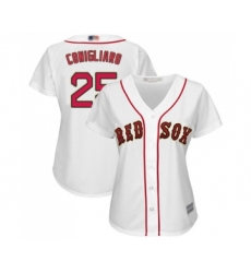 Women's Boston Red Sox #25 Tony Conigliaro Authentic White 2019 Gold Program Cool Base Baseball Jersey