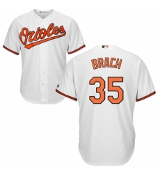 Youth Majestic Baltimore Orioles #35 Brad Brach Authentic White Home Cool Base MLB Jersey