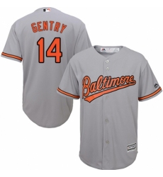 Youth Majestic Baltimore Orioles #14 Craig Gentry Authentic Grey Road Cool Base MLB Jersey