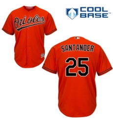 Youth Majestic Baltimore Orioles #25 Anthony Santander Replica Orange Alternate Cool Base MLB Jersey