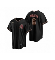 Men's Arizona Diamondbacks #6 David Peralta Nike Black Replica Alternate Jersey