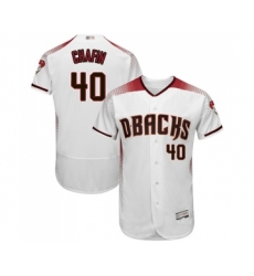 Men's Arizona Diamondbacks #40 Andrew Chafin White Home Authentic Collection Flex Base Baseball Jersey