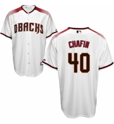 Men's Majestic Arizona Diamondbacks #40 Andrew Chafin Replica White Home Cool Base MLB Jersey