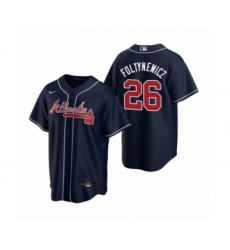 Men's Atlanta Braves #26 Mike Foltynewicz Nike Navy 2020 Replica Alternate Jersey