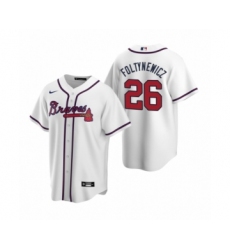 Men's Atlanta Braves #26 Mike Foltynewicz Nike White 2020 Replica Home Jersey