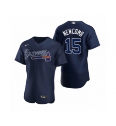 Men's Atlanta Braves #15 Sean Newcomb Nike Navy Authentic 2020 Alternate Jerseys