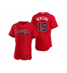 Men's Atlanta Braves #15 Sean Newcomb Nike Red Authentic 2020 Alternate Jersey