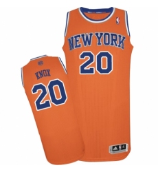 Men's Adidas New York Knicks #20 Kevin Knox Authentic Orange Alternate NBA Jersey
