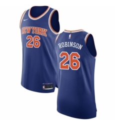 Men's Nike New York Knicks #26 Mitchell Robinson Authentic Royal Blue NBA Jersey - Icon Edition