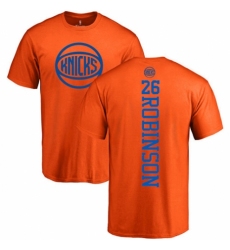 NBA Nike New York Knicks #26 Mitchell Robinson Orange One Color Backer T-Shirt