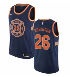Youth Nike New York Knicks #26 Mitchell Robinson Swingman Navy Blue NBA Jersey - City Edition