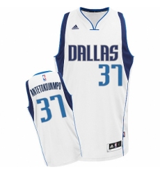 Men's Nike Dallas Mavericks #37 Kostas Antetokounmpo Swingman White Home NBA Jersey - Association Edition