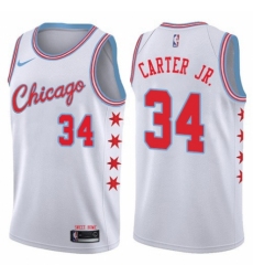Women's Nike Chicago Bulls #34 Wendell Carter Jr. Swingman White NBA Jersey - City Edition
