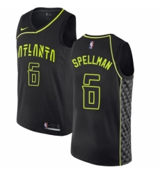 Men's Nike Atlanta Hawks #6 Omari Spellman Authentic Black NBA Jersey - City Edition
