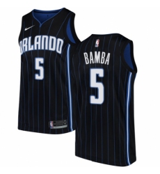 Women's Nike Orlando Magic #5 Mohamed Bamba Swingman Black NBA Jersey Statement Edition