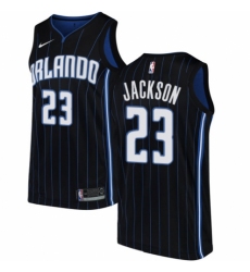 Men's Nike Orlando Magic #23 Justin Jackson Authentic Black NBA Jersey Statement Edition