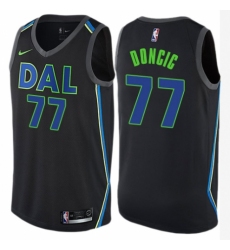 Youth Nike Dallas Mavericks #77 Luka Doncic Swingman Black NBA Jersey - City Edition
