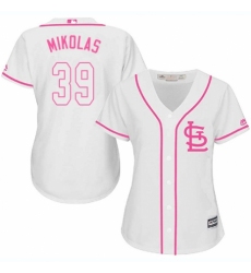 Women's Majestic St. Louis Cardinals #39 Miles Mikolas Authentic White Fashion Cool Base MLB Jersey