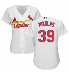 Women's Majestic St. Louis Cardinals #39 Miles Mikolas Authentic White Home Cool Base MLB Jersey