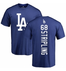 MLB Nike Los Angeles Dodgers #68 Ross Stripling Royal Blue Backer T-Shirt