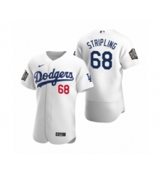 Men's Los Angeles Dodgers #68 Ross Stripling Nike White 2020 World Series Authentic Jersey