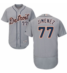 Men's Majestic Detroit Tigers #77 Joe Jimenez Grey Road Flex Base Authentic Collection MLB Jersey