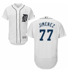 Men's Majestic Detroit Tigers #77 Joe Jimenez White Home Flex Base Authentic Collection MLB Jersey