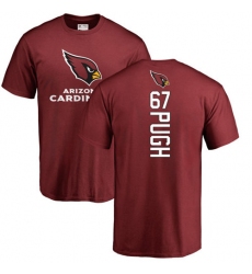 NFL Nike Arizona Cardinals #67 Justin Pugh Maroon Backer T-Shirt
