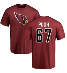 NFL Nike Arizona Cardinals #67 Justin Pugh Maroon Name & Number Logo Personalized T-Shirt