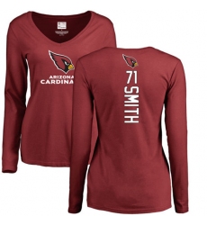 NFL Women's Nike Arizona Cardinals #71 Andre Smith Maroon Backer Long Sleeve T-Shirt