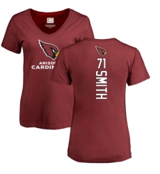 NFL Women's Nike Arizona Cardinals #71 Andre Smith Maroon Backer T-Shirt