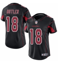 Women's Nike Arizona Cardinals #18 Brice Butler Limited Black Rush Vapor Untouchable NFL Jersey