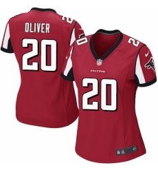 Women's Nike Atlanta Falcons #20 Isaiah Oliver Game Red Team Color NFL Jersey
