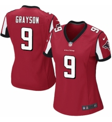 Women's Nike Atlanta Falcons #9 Garrett Grayson Game Red Team Color NFL Jersey