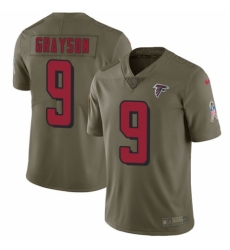 Youth Nike Atlanta Falcons #9 Garrett Grayson Limited Olive 2017 Salute to Service NFL Jersey