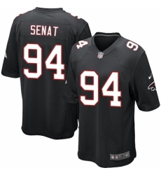 Men's Nike Atlanta Falcons #94 Deadrin Senat Game Black Alternate NFL Jersey