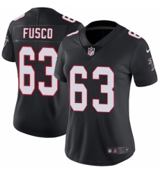 Women's Nike Atlanta Falcons #63 Brandon Fusco Black Alternate Vapor Untouchable Elite Player NFL Jersey