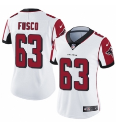 Women's Nike Atlanta Falcons #63 Brandon Fusco White Vapor Untouchable Elite Player NFL Jersey