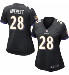 Women's Nike Baltimore Ravens #28 Anthony Averett Game Black Alternate NFL Jersey