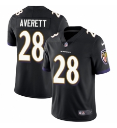 Youth Nike Baltimore Ravens #28 Anthony Averett Black Alternate Vapor Untouchable Limited Player NFL Jersey
