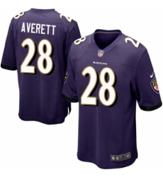 Youth Nike Baltimore Ravens #28 Anthony Averett White Vapor Untouchable Elite Player NFL Jersey